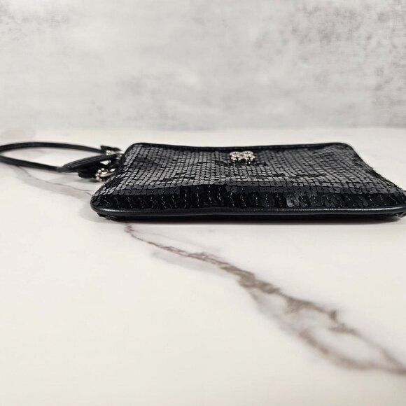 Coach Black Universal Sequins Wristlet - Picture 5 of 7